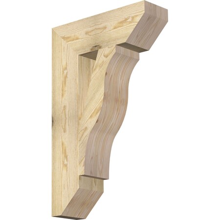 Ekena Millwork Funston Slat Rough Sawn Bracket, Douglas Fir, 6"W x 20"D x 32"H BKT06X20X32FST06RDF